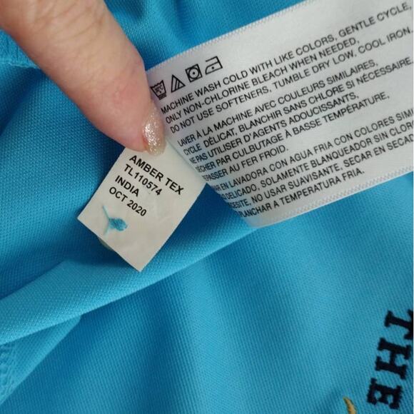 Greg Norman The Players Golf Polo Women's Shirt Size Large Blue Turquoise - Picture 6 of 7